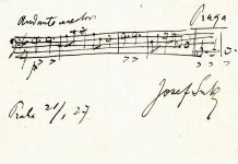 Podpisy: Kdo si koupí významnou osobnost, neprohloupí podpisy_Josef_Suk_noty1927